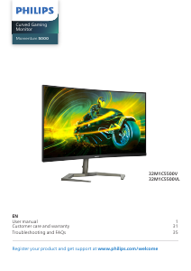 Manual Philips 32M1C5500VL Momentum 5000 LED Monitor