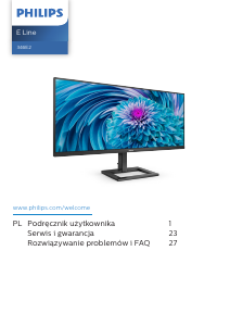 Instrukcja Philips 346E2LAE E Line Monitor LED
