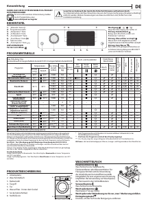 Bedienungsanleitung Whirlpool FFD 9469E BSV BE Waschmaschine