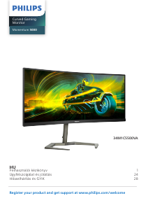 Használati útmutató Philips 34M1C5500VA Momentum 5000 LED-es monitor