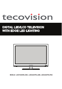 Manual Tecovision LED22AFRLLBB LED Television