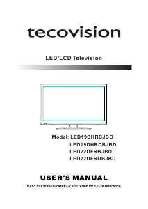 Handleiding Tecovision LED22DFRBJBD LED televisie