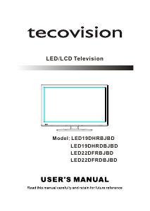 Bruksanvisning Tecovision LED22DFRBJBD LED TV