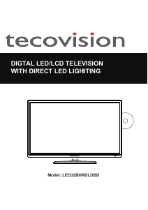 Manual Tecovision LED32BHRDLDBD LED Television