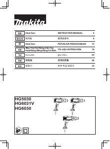 Handleiding Makita HG5030K Heteluchtpistool