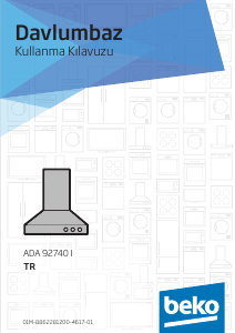 Kullanım kılavuzu BEKO ADA92740I Davlumbaz