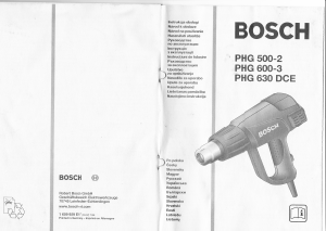 Instrukcja Bosch PHG 630 DCE Opalarka