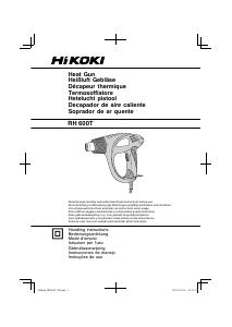 Manual de uso Hikoki RH 600T Decapador por aire caliente