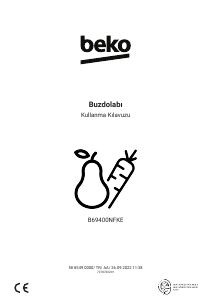 Kullanım kılavuzu BEKO B 69400 NFK E Donduruculu buzdolabı
