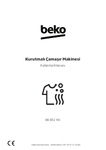 Kullanım kılavuzu BEKO BK 851 YKI Çamaşır kurutma makinesi