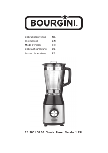 Manual Bourgini 21.3001.00.00 Classic Power Blender