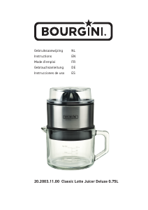 Manual Bourgini 20.2003.11.00 Classic Lotte Power Citrus Juicer