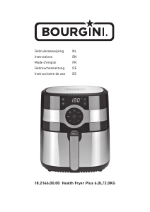 Handleiding Bourgini 18.2146.00.00 Health Fryer Plus Friteuse