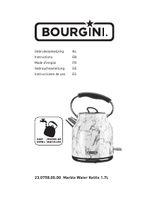Manual de uso Bourgini 23.0758.00.00 Marble Hervidor