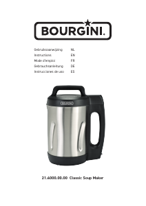 Manual de uso Bourgini 21.4000.00.00 Classic Sopera eléctrica