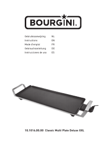 Bedienungsanleitung Bourgini 10.1016.00.00 Classic Multi Plate Deluxe XXL Tischgrill