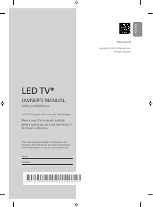 Manual LG 43NANO776QA LED Television