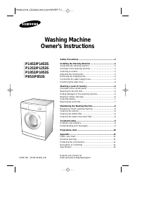 Manual Samsung P1453S Washing Machine