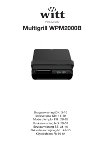 Käyttöohje Witt WPM2000B Kontaktigrilli