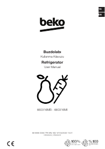 Kullanım kılavuzu BEKO 660316 MB Donduruculu buzdolabı
