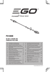 Handleiding EGO PS1000E Kettingzaag