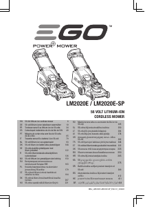 Kullanım kılavuzu EGO LM2020E Çim biçme makinesi