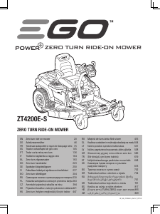 Kullanım kılavuzu EGO ZT4200E-S Çim biçme makinesi