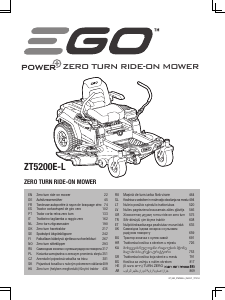 Manual EGO ZT5200E-L Mașină de tuns iarbă