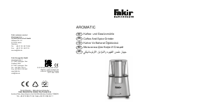 Handleiding Fakir Aromatic Koffiemolen