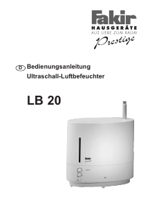 Bedienungsanleitung Fakir LB 20 Luftbefeuchter