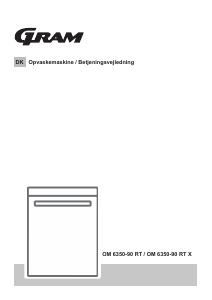 Brugsanvisning Gram OM 6350-90 RT X Opvaskemaskine