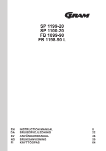 Käyttöohje Gram FB 1198-90 L Pakastin