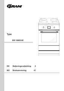Brugsanvisning Gram EKI 16662-92 Komfur
