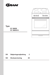 Brugsanvisning Gram CC 56050 Komfur