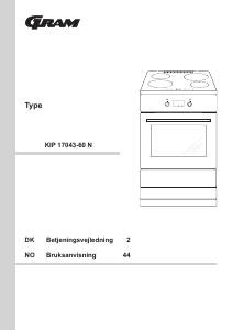 Brugsanvisning Gram KIP 17043-60 N Komfur