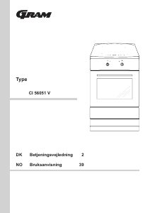 Brugsanvisning Gram CI 56051 V Komfur