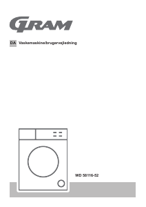 Brugsanvisning Gram WD 58116-52 Vaskemaskine