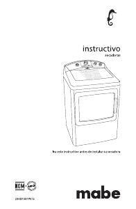 Manual de uso Mabe SME1520EMBB Secadora