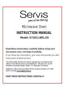 Manual Servis S720CLMELSS Microwave