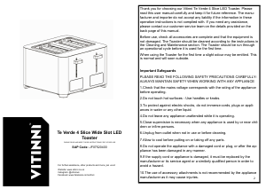 Manual Vitinni JF07520400 Toaster