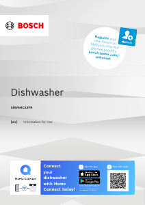 Manual Bosch SMV6HCX2FR Dishwasher