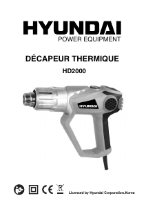 Mode d’emploi Hyundai HD2000 Décapeur thermique