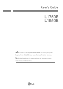 Handleiding LG L1950E-BF LCD monitor