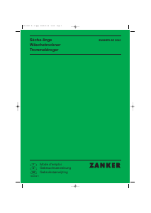 Handleiding Zanker AE 2042 Wasdroger