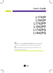 Handleiding LG L1942PQ-BF LCD monitor