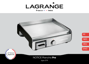 Manual Lagrange 219002 Pro Table Grill