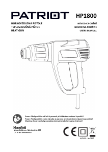 Handleiding Patriot HP1800 Heteluchtpistool