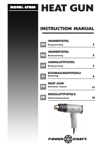 Bruksanvisning Power Craft 67000 Varmluftpistol