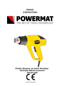 Mode d’emploi Powermat PM-OP-2200 Décapeur thermique