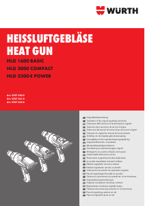 Mode d’emploi Würth HLG 2300-E Power Décapeur thermique